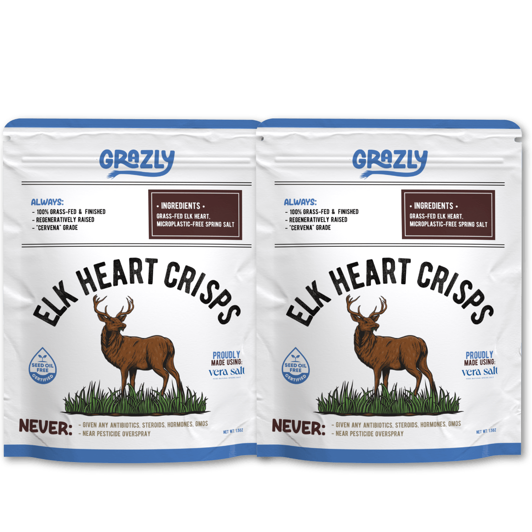 Elk Heart Crisps - 100% Grass-Fed/Finished - My American Goods