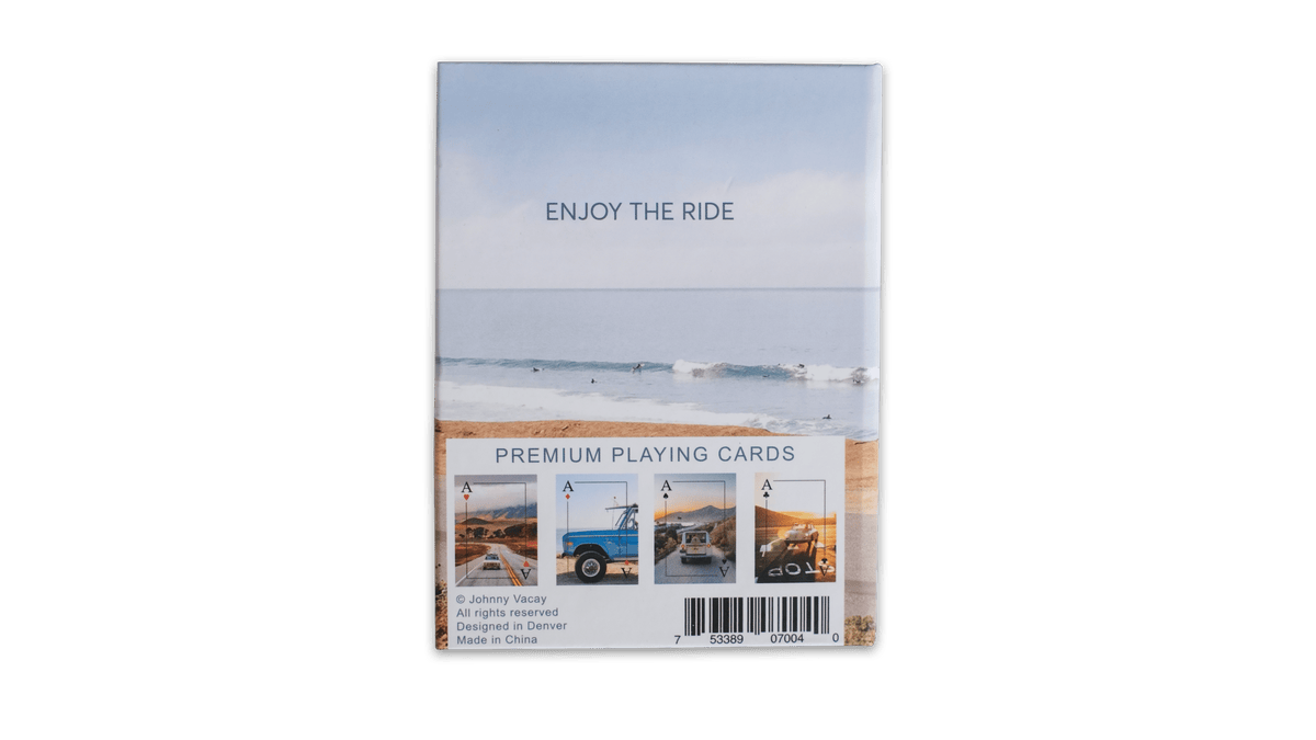 Johnny Vacay Surf Rides Playing Cards