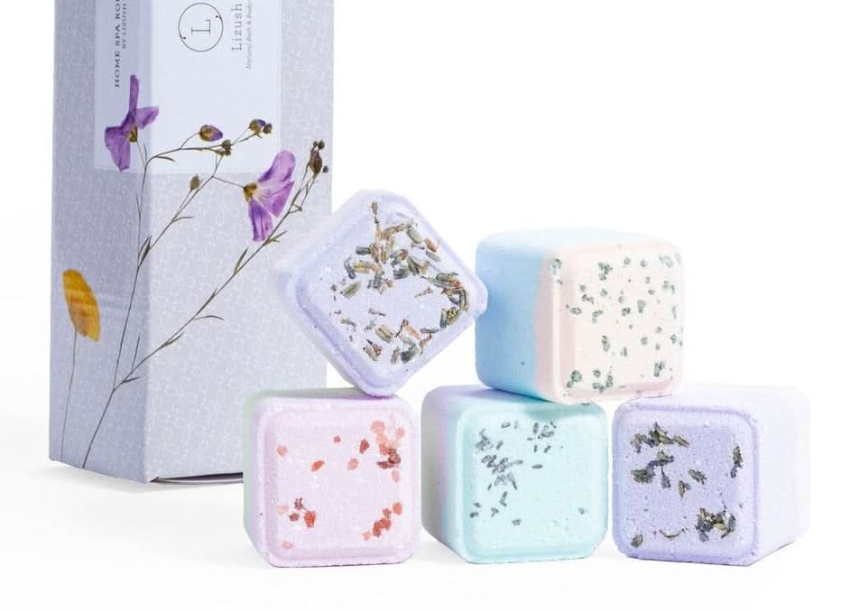 Lizush Unisex gift set Mixed scents Shower Steamers Gift Set - 5 Big Fizzies, Cheer Up Package