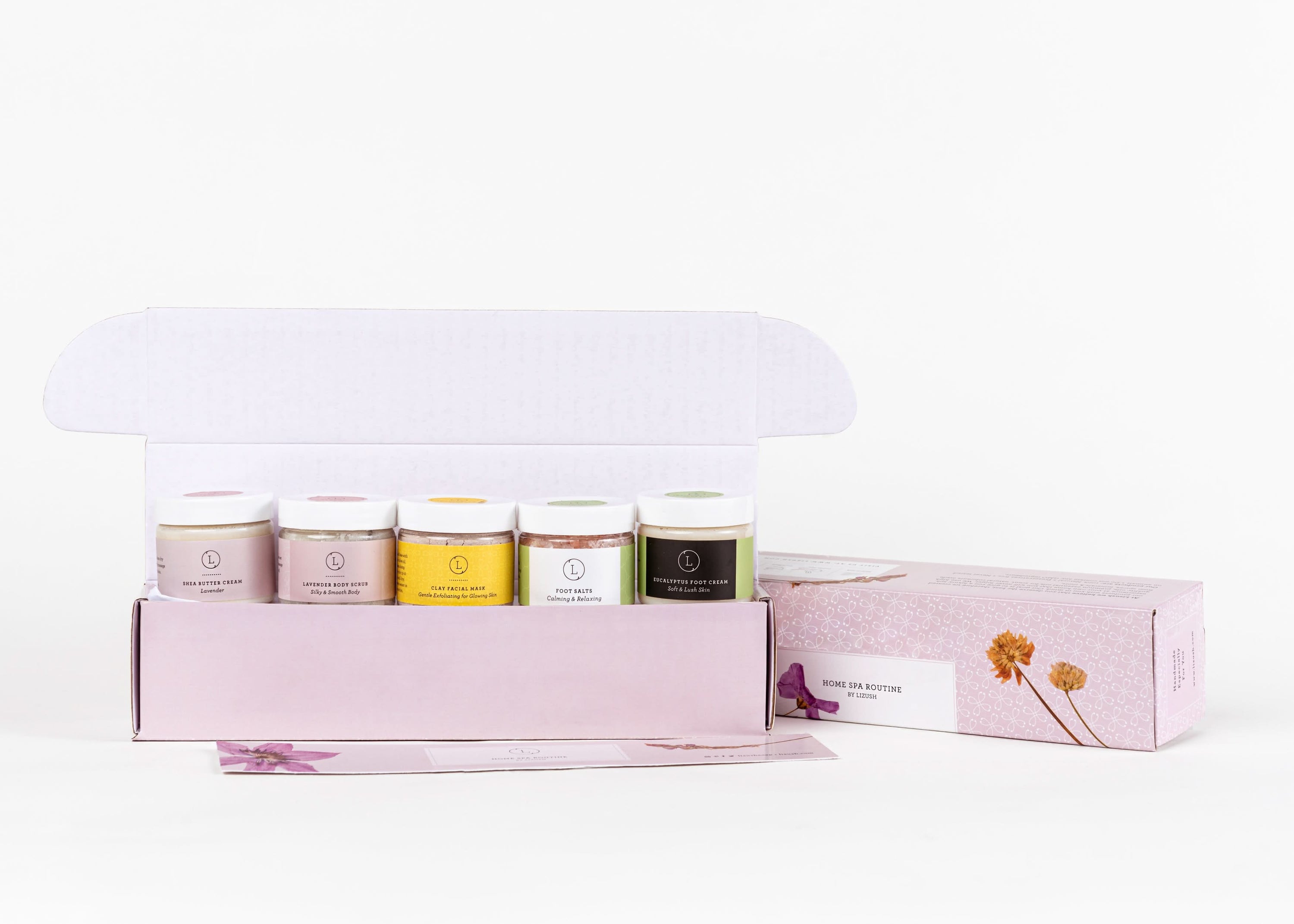 Lizush Citrus Gifts Full body Luxury Home Spa Routine Set - Perfect thinking of you gift