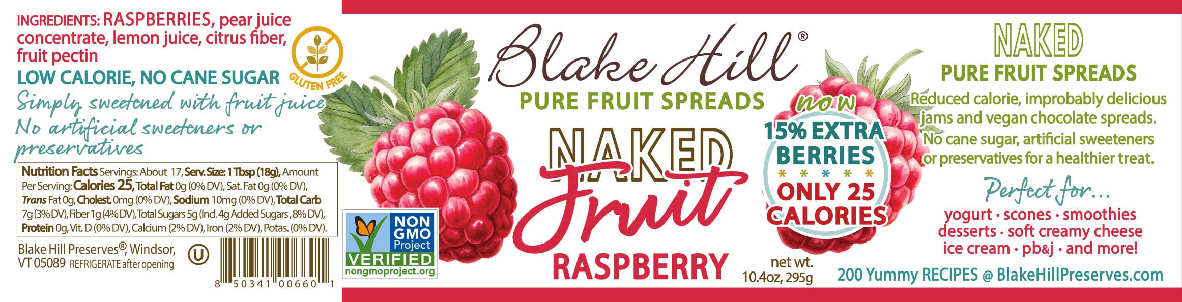 Blake Hill Preserves jam Naked Raspberry Spread