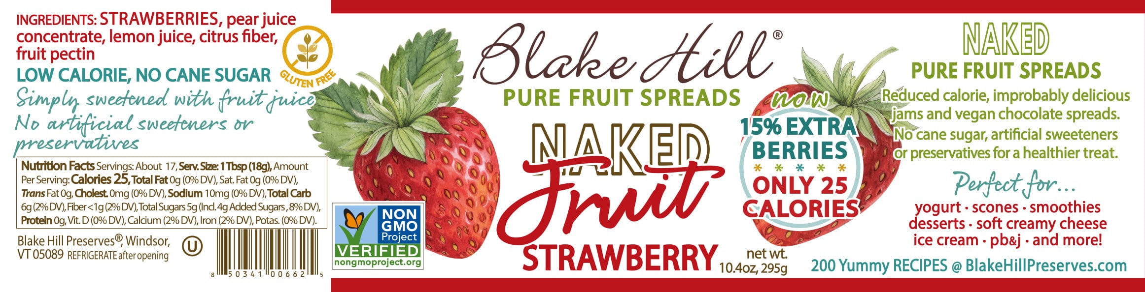 Blake Hill Preserves jam Naked Strawberry Spread