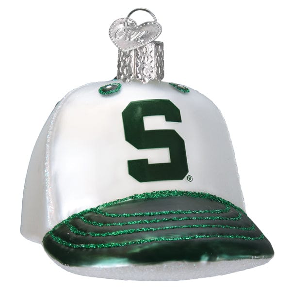 Old World Christmas 2.25 X 2.5 X 3.5 / 63819 Michigan State Baseball Cap Ornament