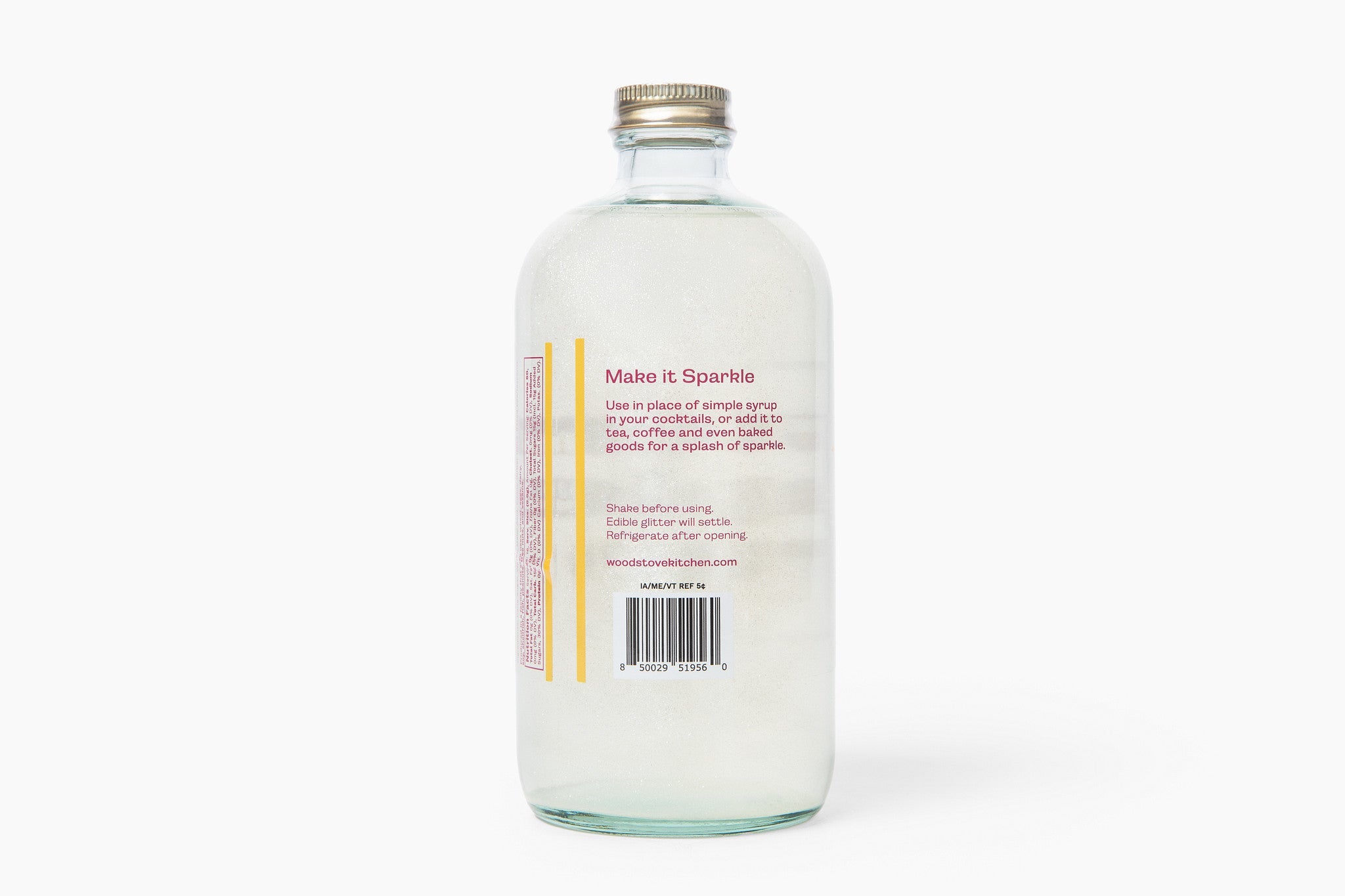 Wood Stove Kitchen Cocktail and Drink Mixers Glitter Simple Syrup, 16 fl oz