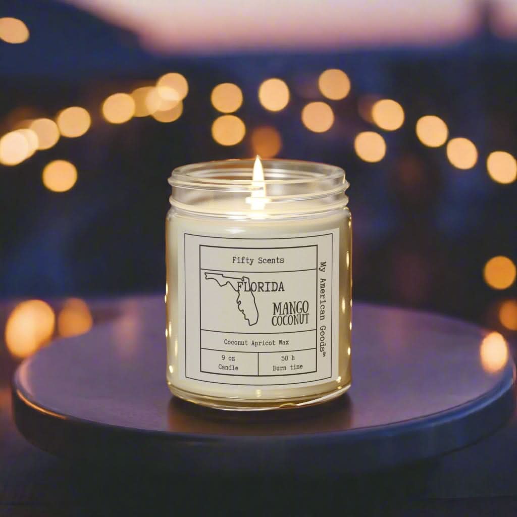 Florida Mango Coconut Scented Candle - Aromatic Home Decor - My American Goods