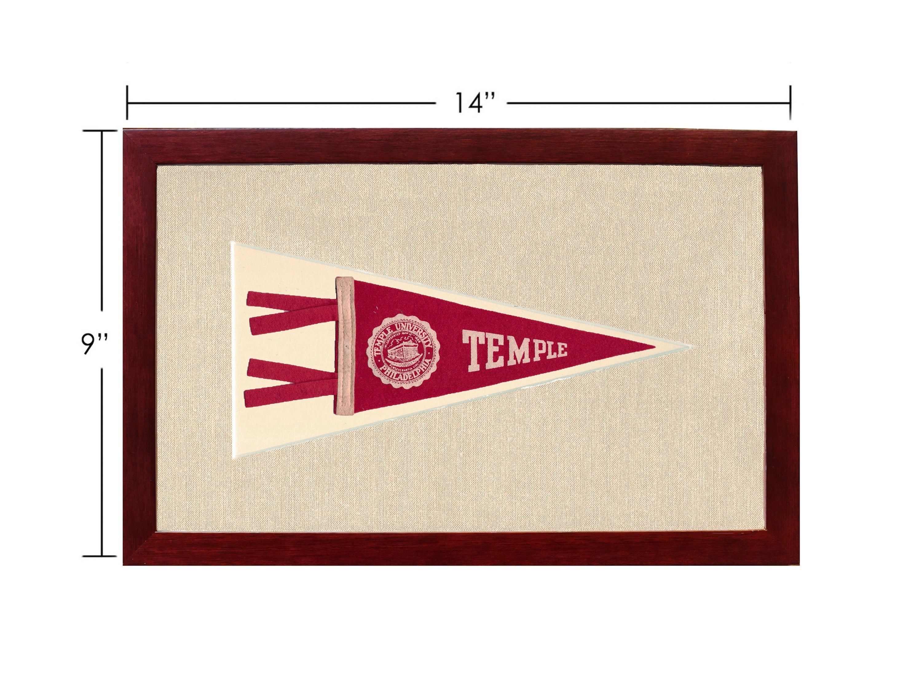 Vintage Temple University Pennant