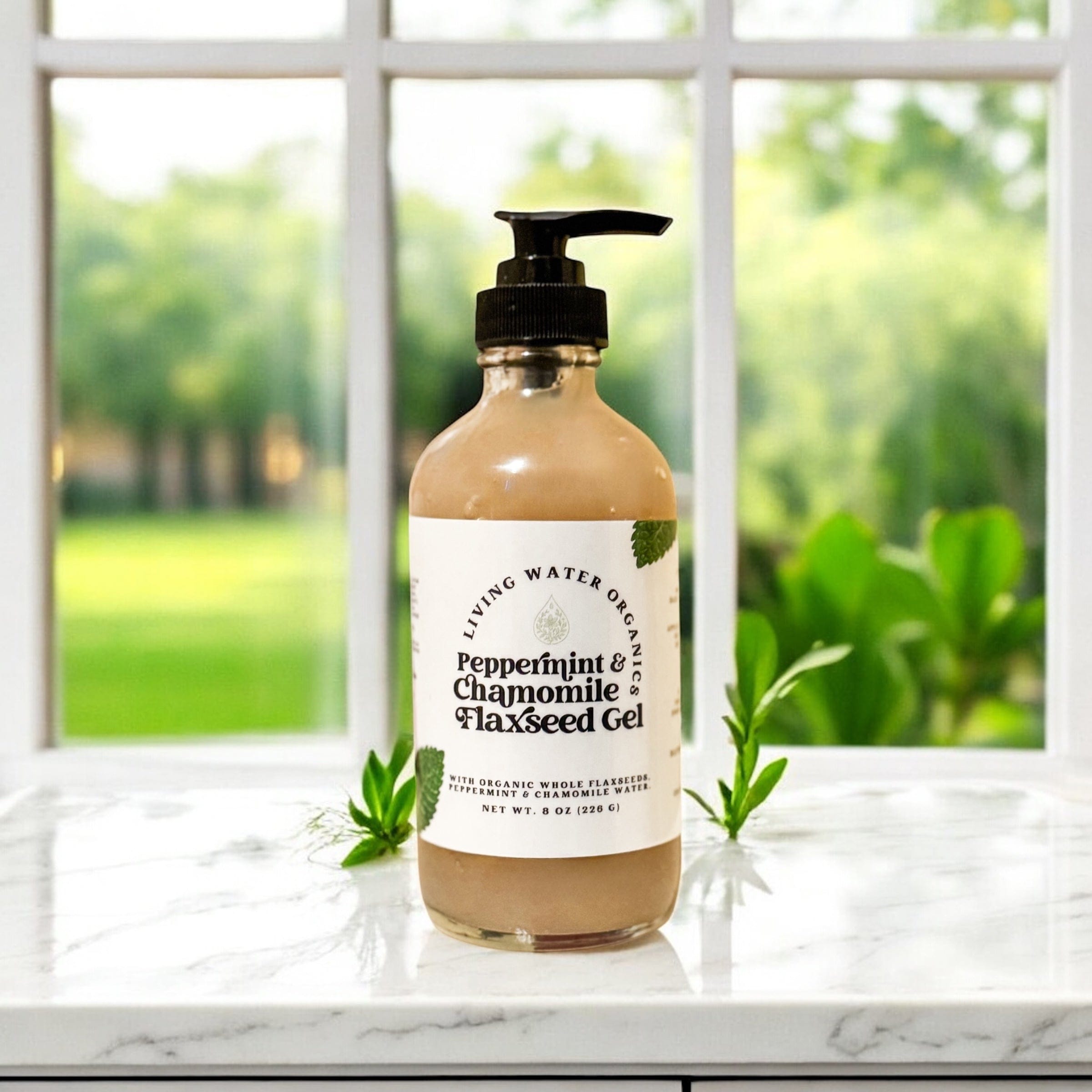 Peppermint and Chamomile Flaxseed Gel for Curly, Wavy, and Coily Hair, Promotes Growth and Soothing - My American Goods