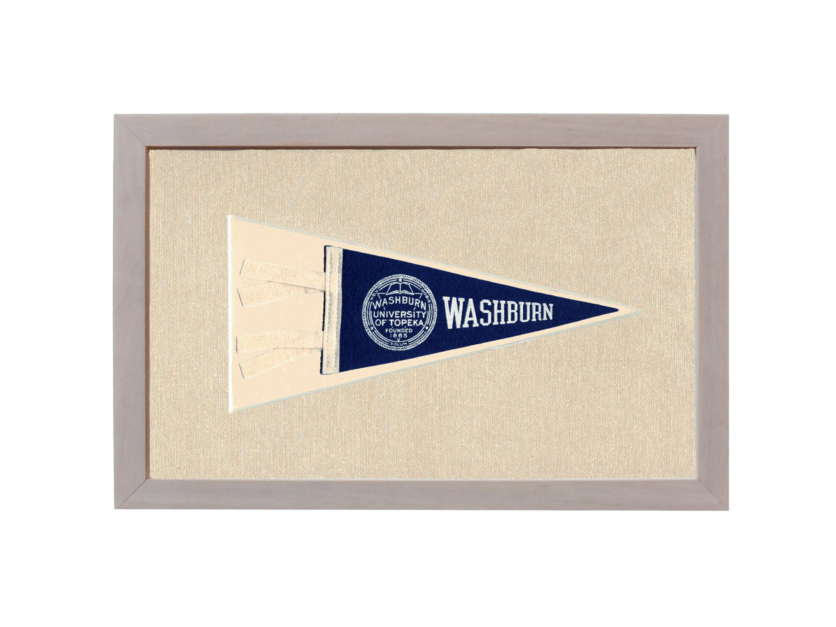 Americana Memories Vintage Pennants and Memorabilia Vintage Washburn University Pennant