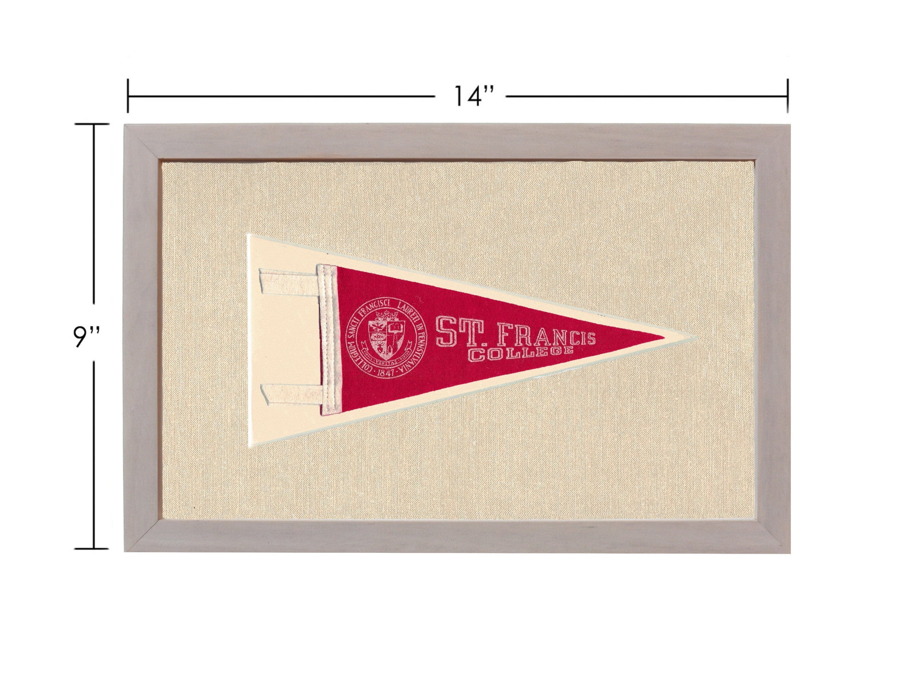 Americana Memories Vintage Pennants and Memorabilia Vintage St Francis College Pennant