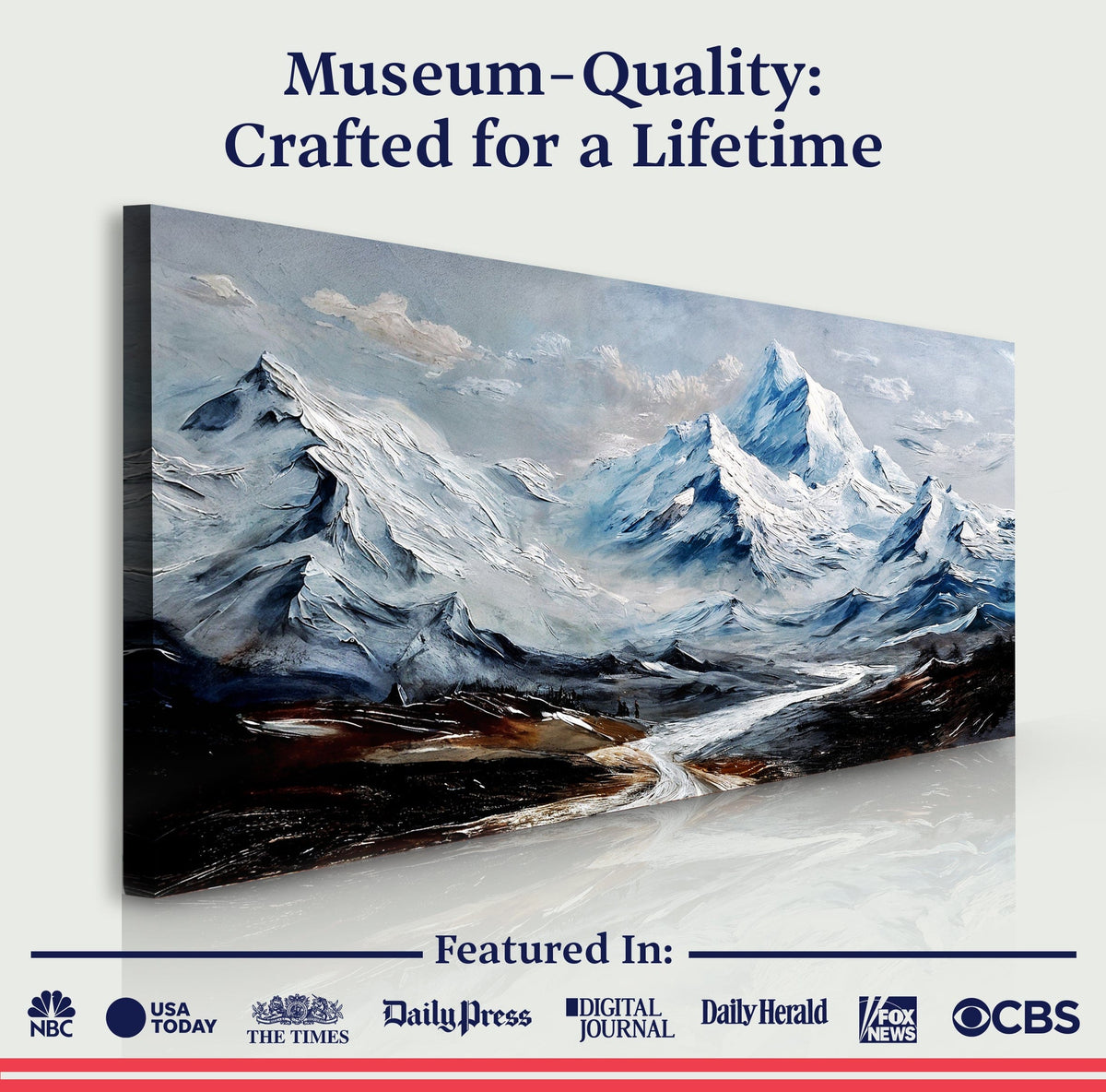 Tailored Canvases Canvas Mountain Minimalist Wall Art II