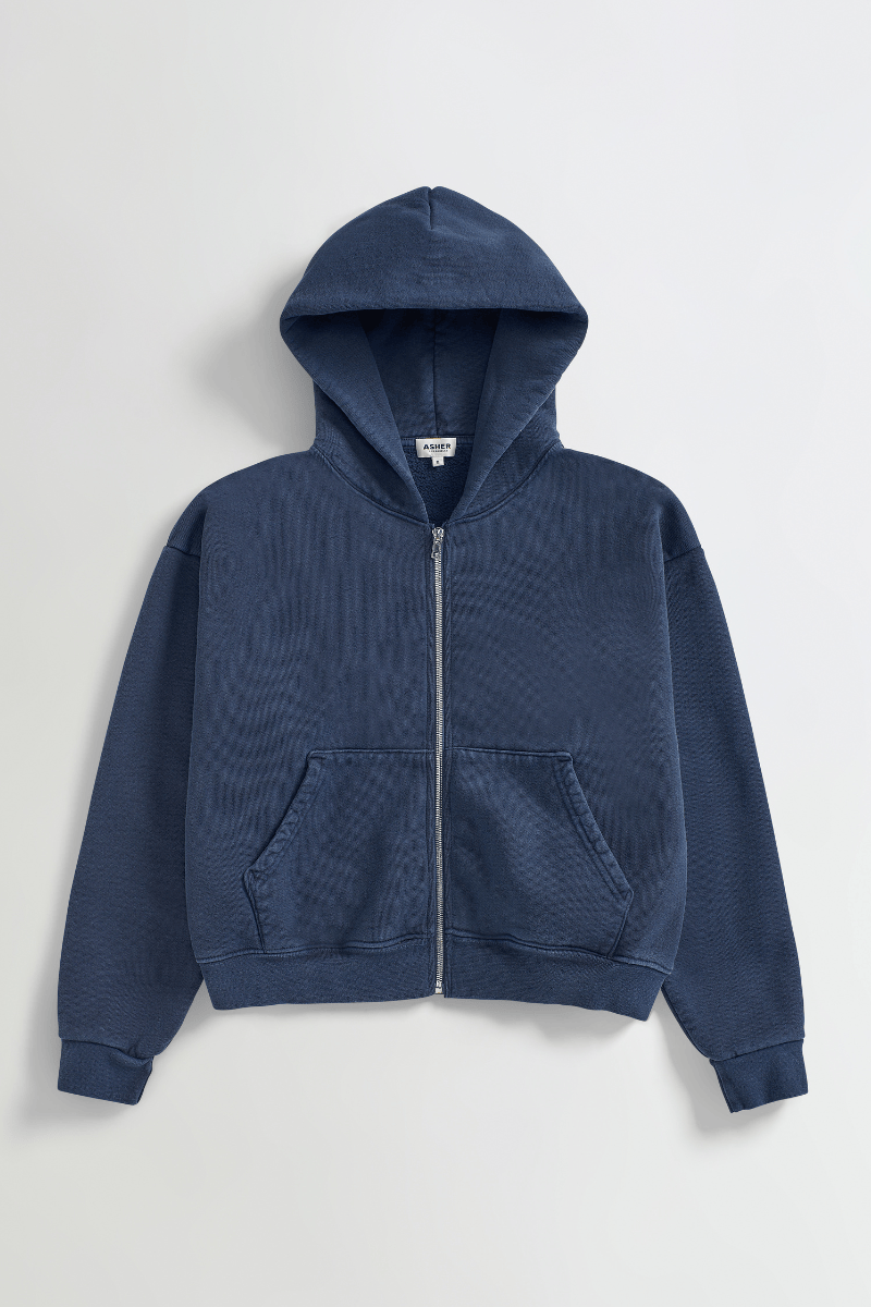 Rosie Cropped Zip-Up Hoodie
