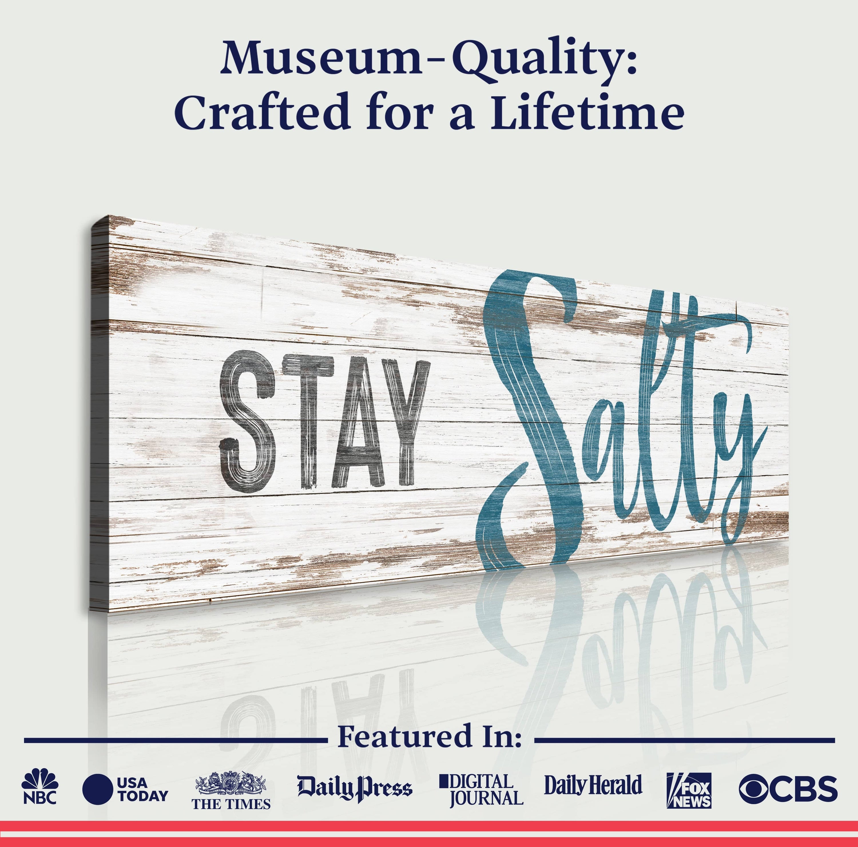 Tailored Canvases Canvas Stay Salty Coastal Sign VIII