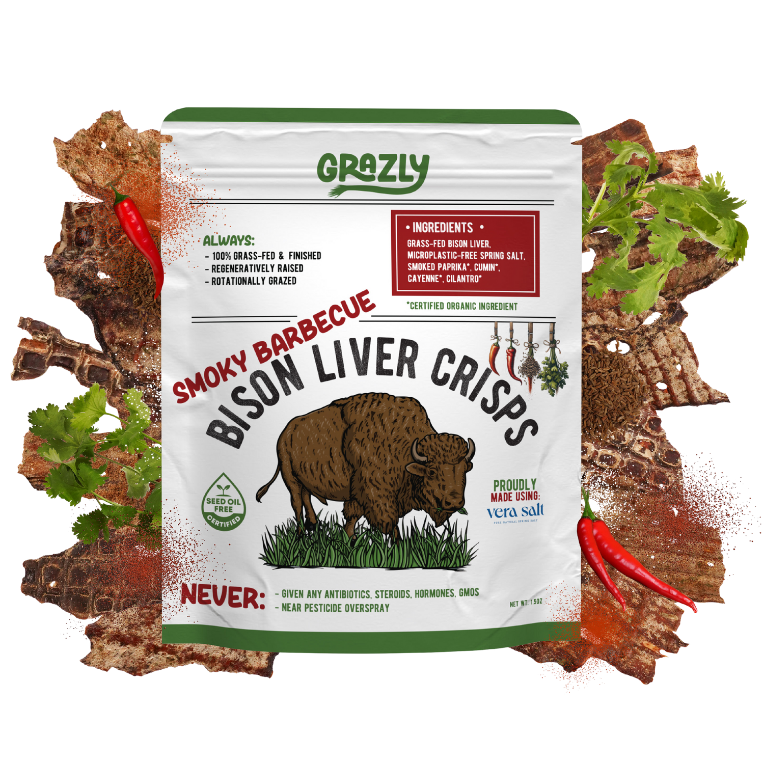 Bison Liver Crisps - 100% Grass-Fed/Finished - My American Goods