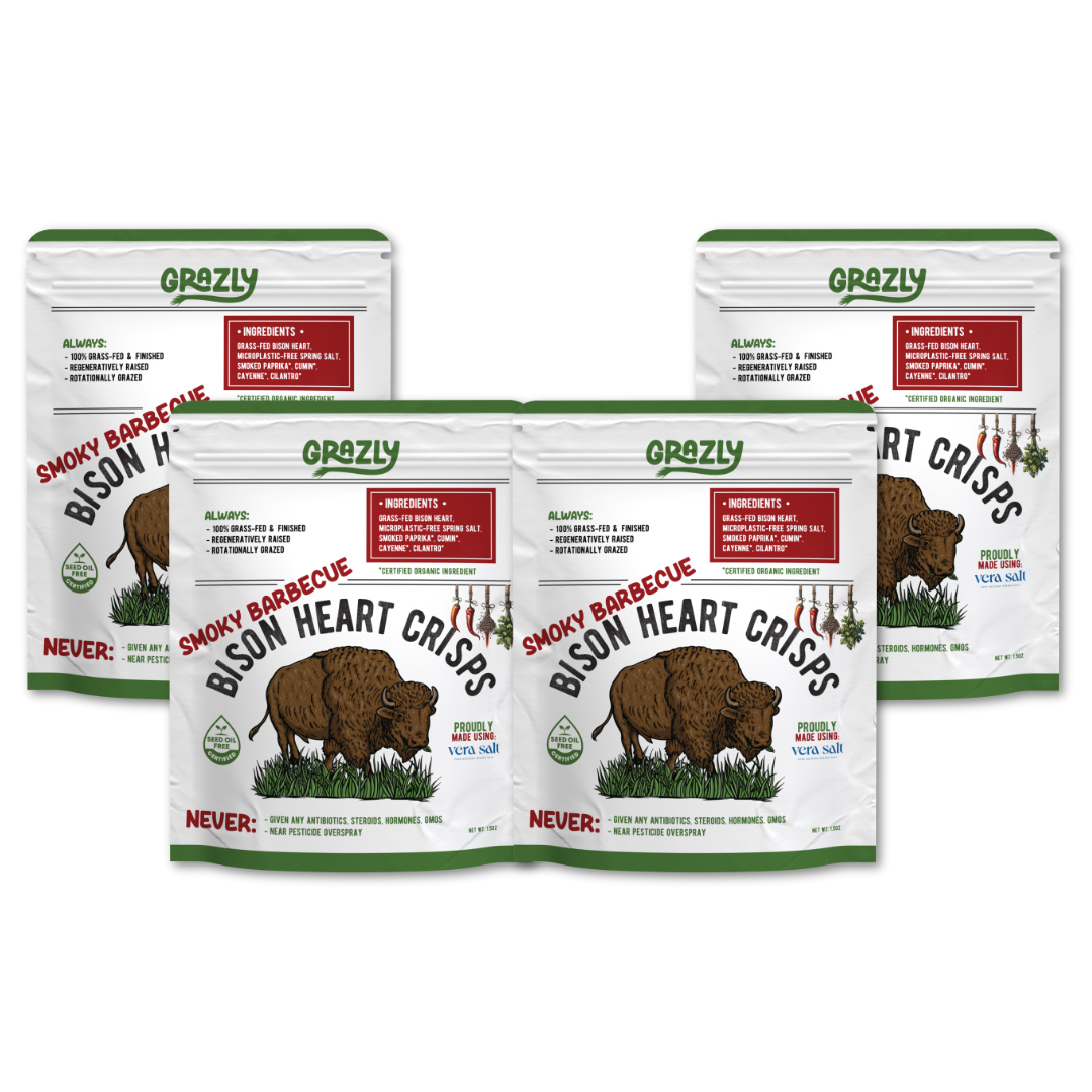 Bison Heart Crisps - 100% Grass-Fed/Finished - My American Goods