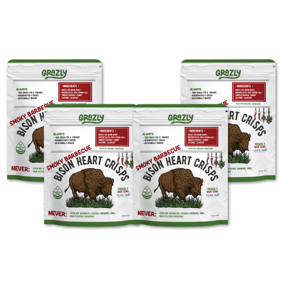 Bison Heart Crisps - 100% Grass-Fed/Finished - My American Goods