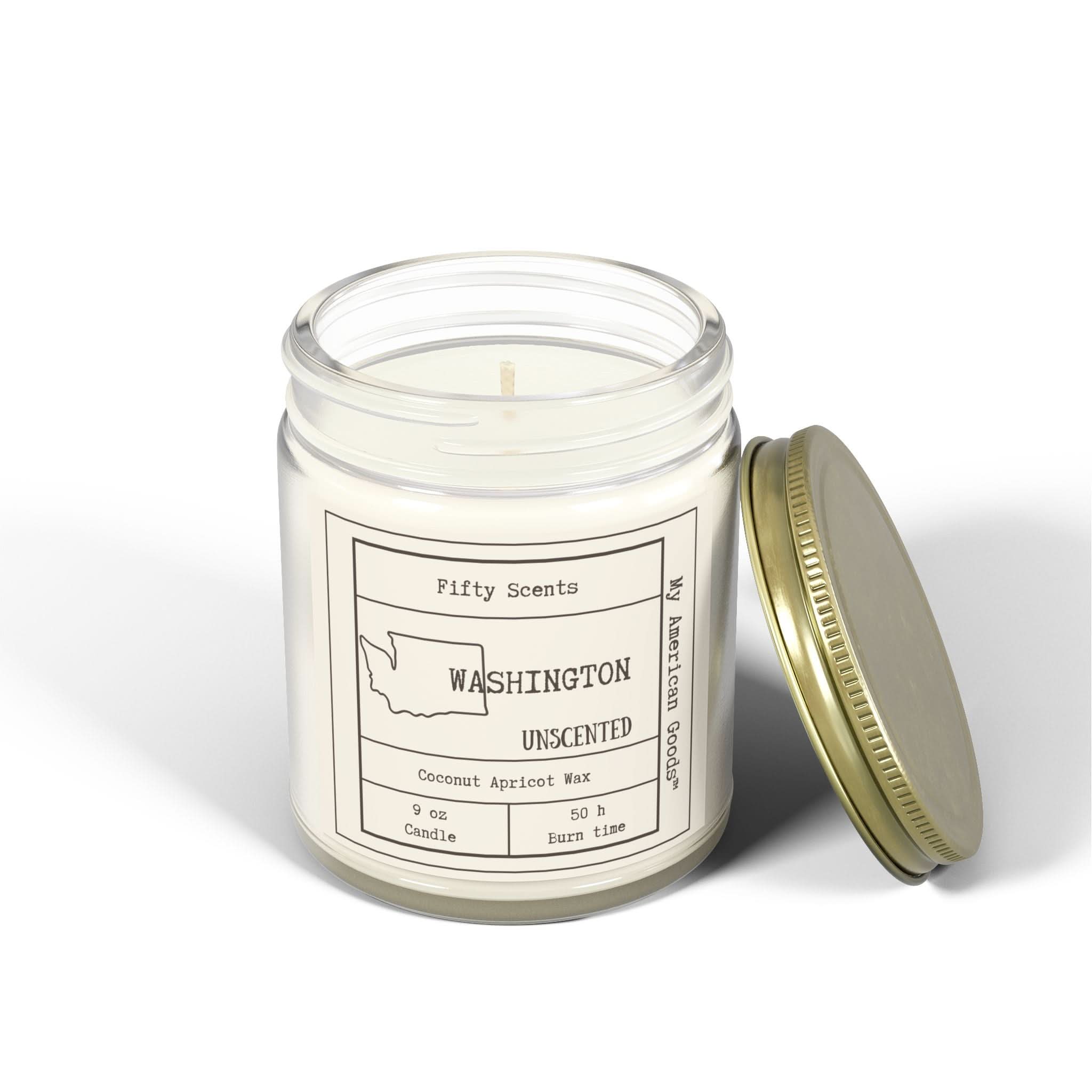 Washington unscented Candles - Coconut Apricot Wax - My American Goods