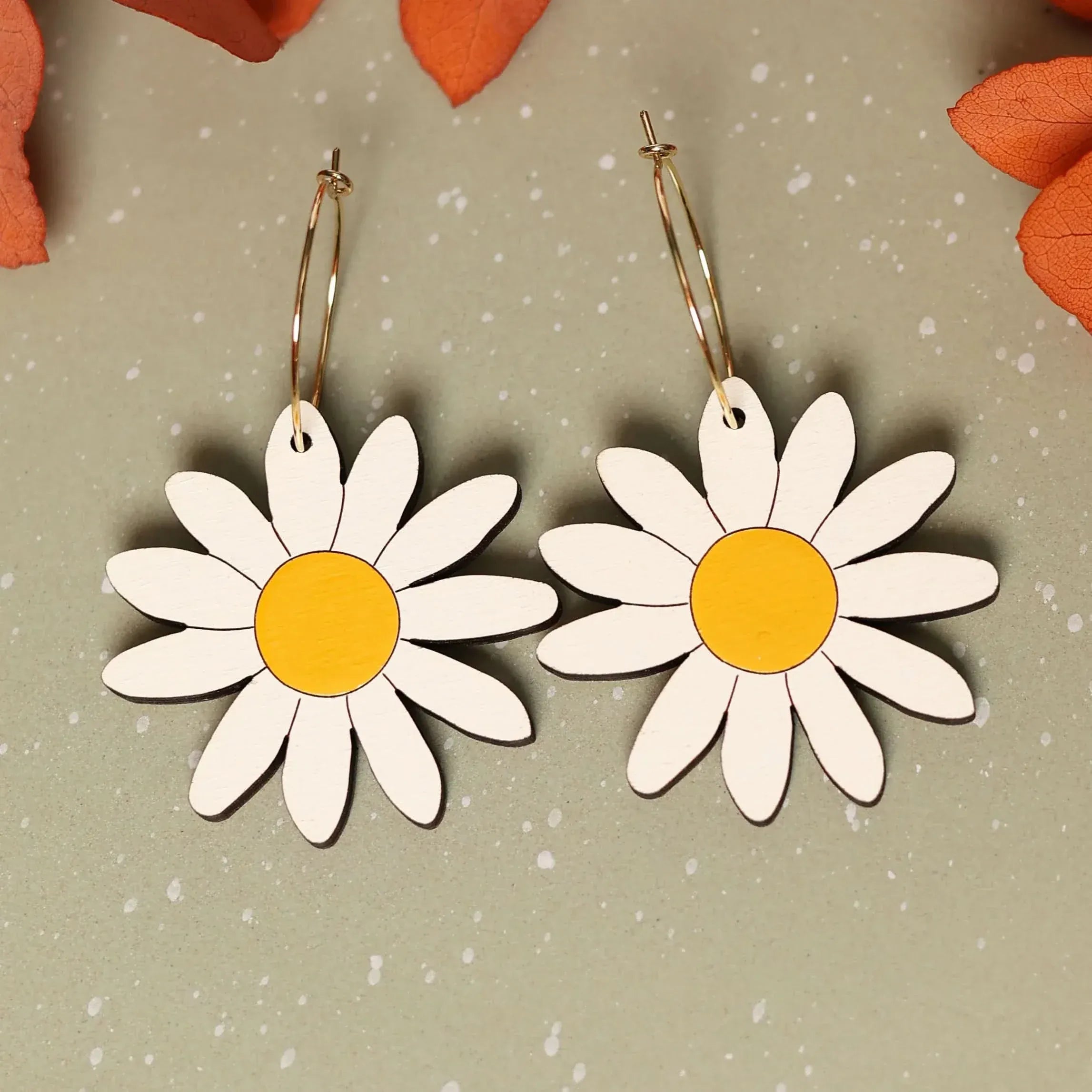 70s Daisy Hoops - My American Goods