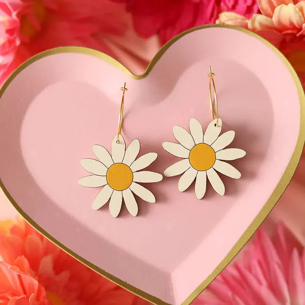 70s Daisy Hoops - My American Goods