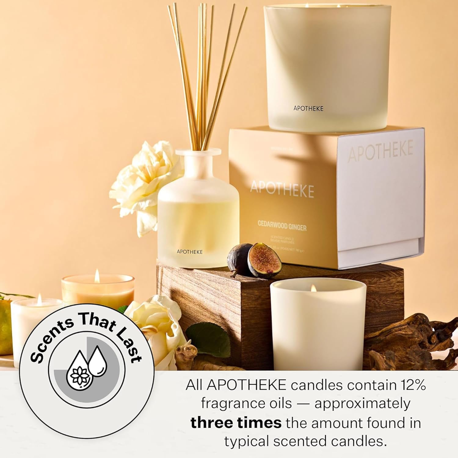 APOTHEKE Petite Candles Cedarwood Ginger Petite Candle