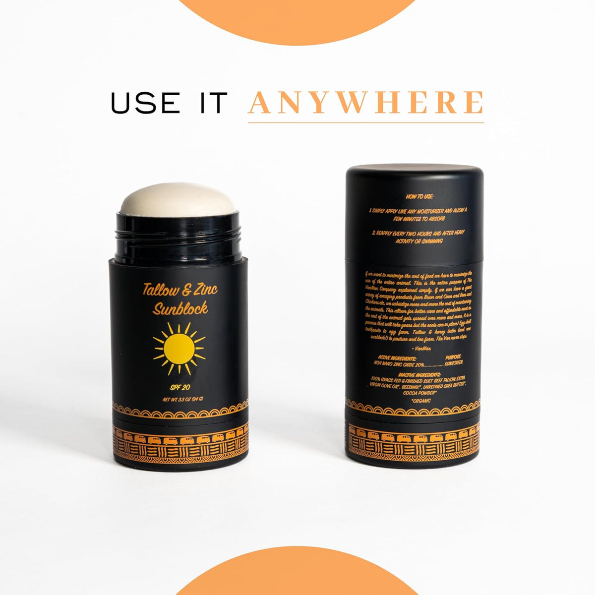 Tallow & Zinc SunBlock - 2 oz