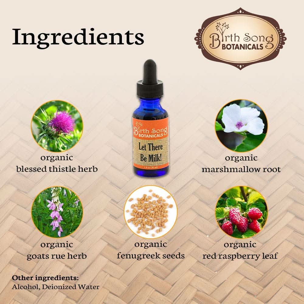 Birth Song Botanicals Co. Tinctures Default Let There Be Milk 2 oz. Herbal Lactation Tincture To Support Breast Milk Supply* For Breastfeeding and Pumping Moms