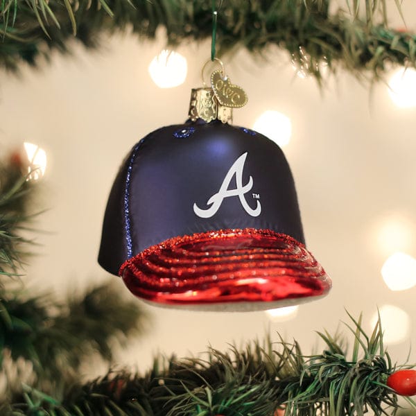 Old World Christmas 2.25 X 2.5 X 3.5 / 75119 Braves Baseball Cap Ornament