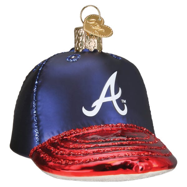 Old World Christmas 2.25 X 2.5 X 3.5 / 75119 Braves Baseball Cap Ornament