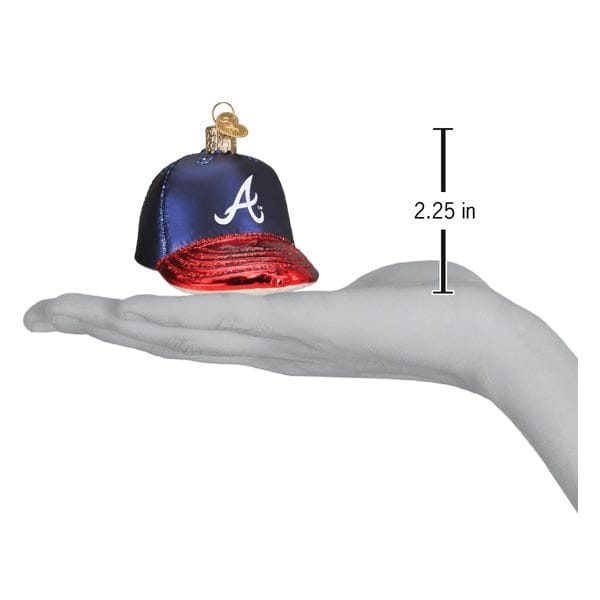 Old World Christmas 2.25 X 2.5 X 3.5 / 75119 Braves Baseball Cap Ornament