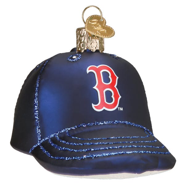 Old World Christmas 2.25 X 2.5 X 3.5 / 75319 Red Sox Baseball Cap Ornament