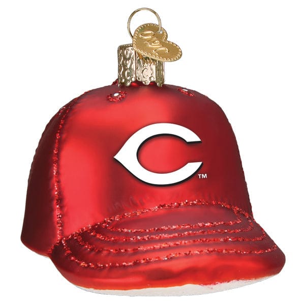 Old World Christmas 2.25 X 2.5 X 3.5 / 75619 Reds Baseball Cap Ornament