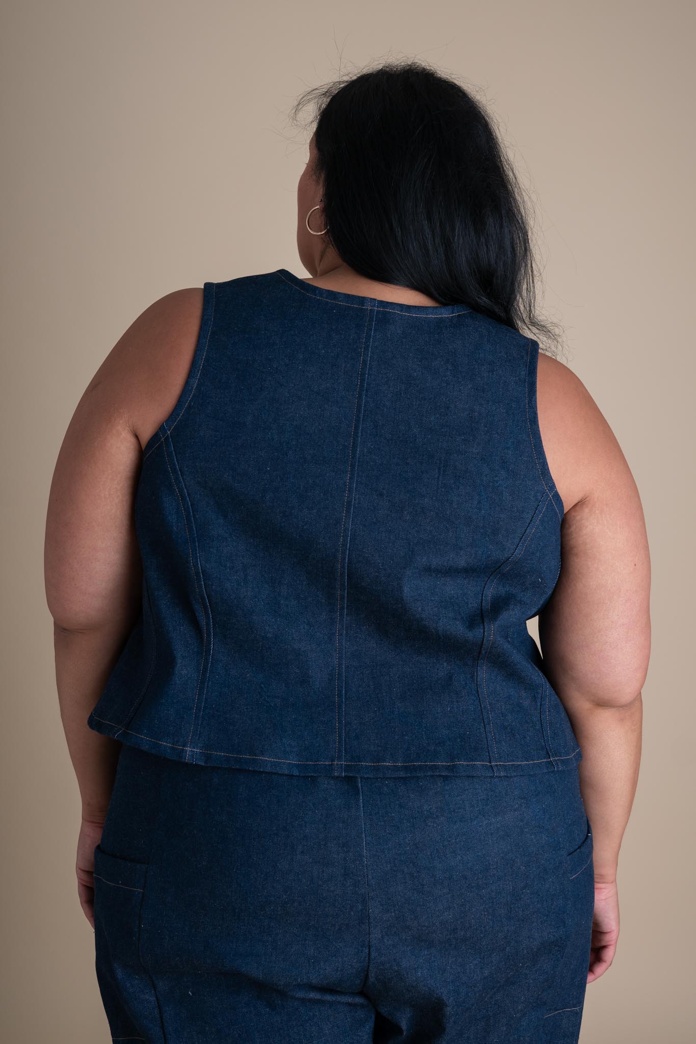 Katherine Vest in Cone Denim