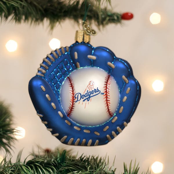 Old World Christmas 3.75 X 3.75 X 2.5 / 76327 Dodgers Baseball Mitt Ornament