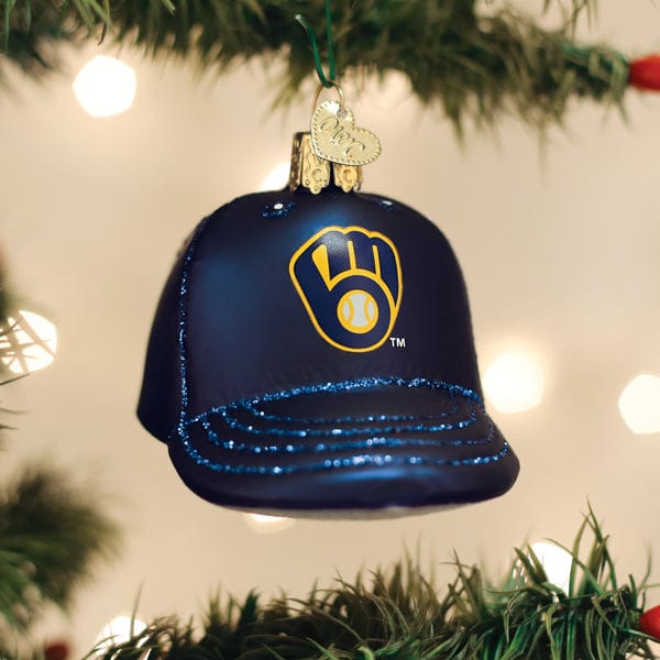Old World Christmas 2.25 X 2.5 X 3.5 / 76519 Brewers Baseball Cap Ornament