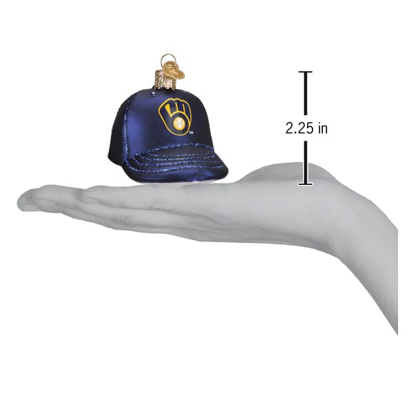 Old World Christmas 2.25 X 2.5 X 3.5 / 76519 Brewers Baseball Cap Ornament