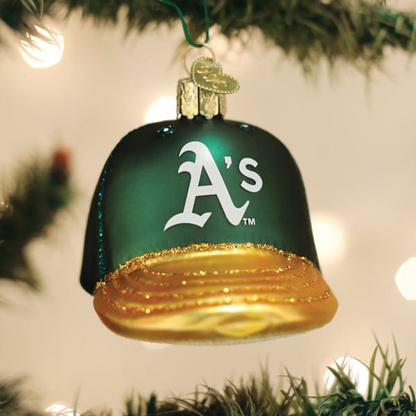 Old World Christmas 2.25 X 2.5 X 3.5 / 76919 Athletics Baseball Cap Ornament