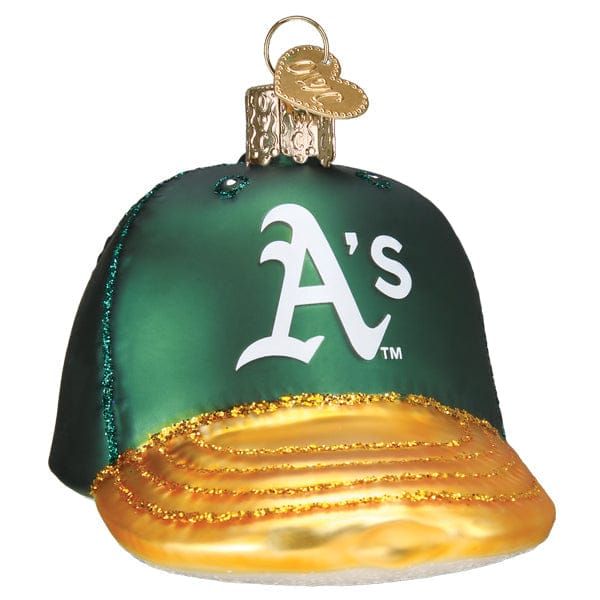 Old World Christmas 2.25 X 2.5 X 3.5 / 76919 Athletics Baseball Cap Ornament