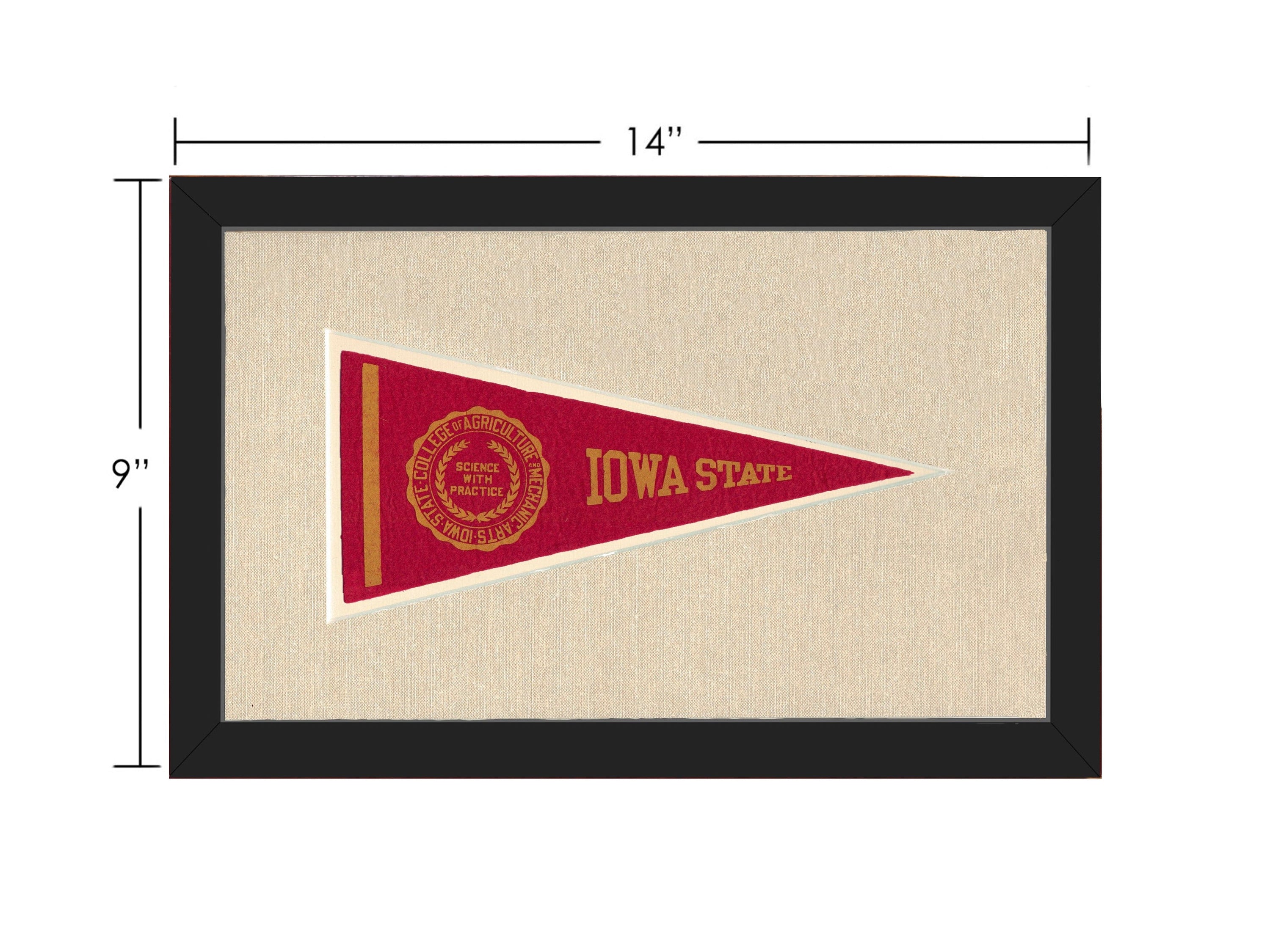 Americana Memories Vintage Pennants and Memorabilia Vintage Iowa State Pennant