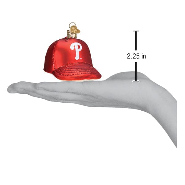 Old World Christmas 2.25 X 2.5 X 3.5 / 77019 Phillies Baseball Cap Ornament