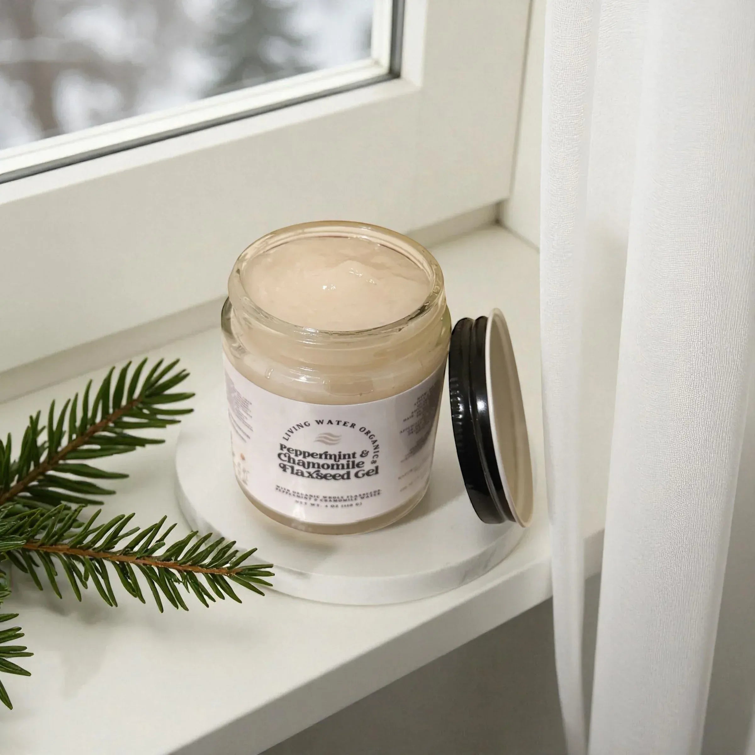 Peppermint & Chamomile Flaxseed Gel for Curls