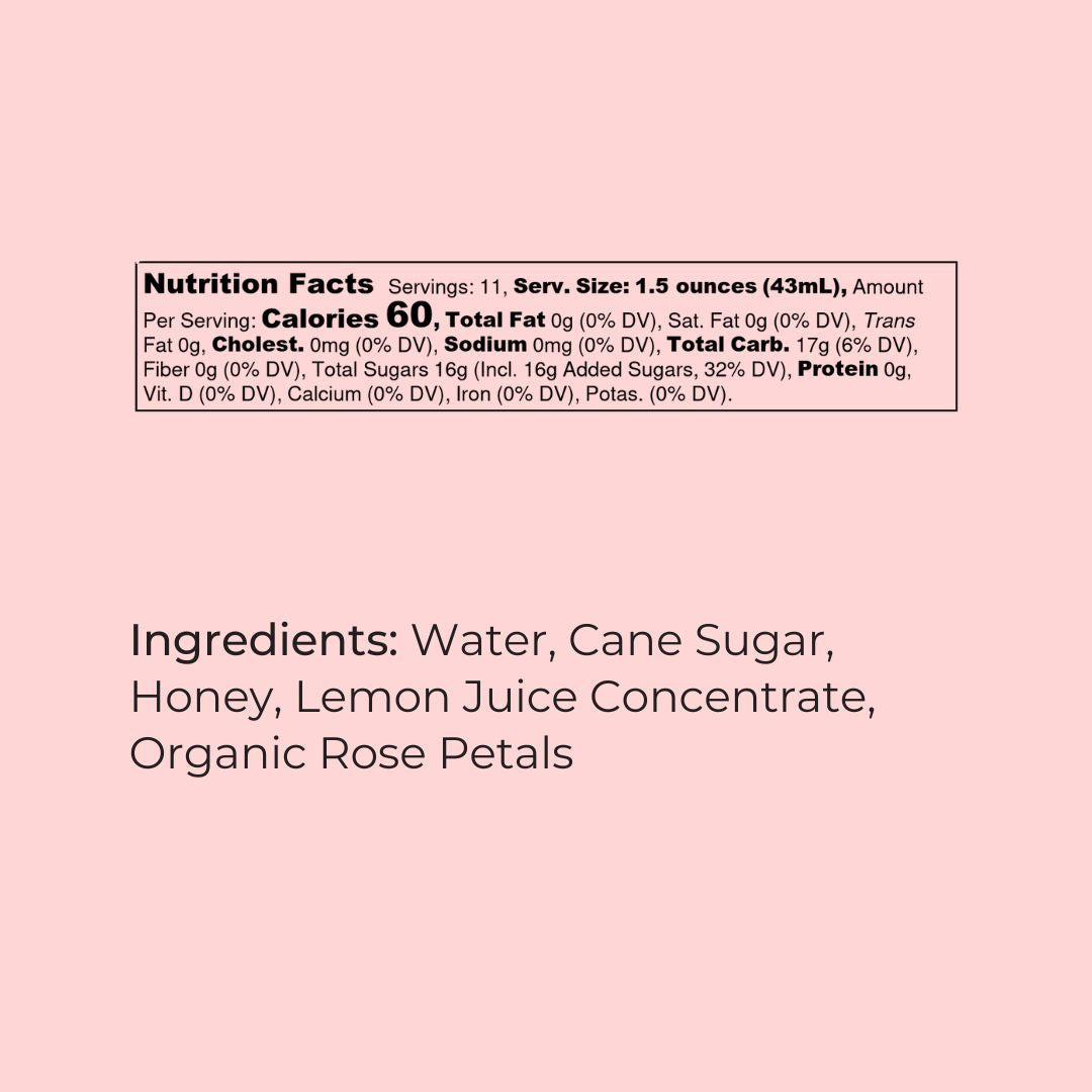 Rose, Honey & Lemon Cocktail-Mocktail Mixer, 16 fl oz - My American Goods