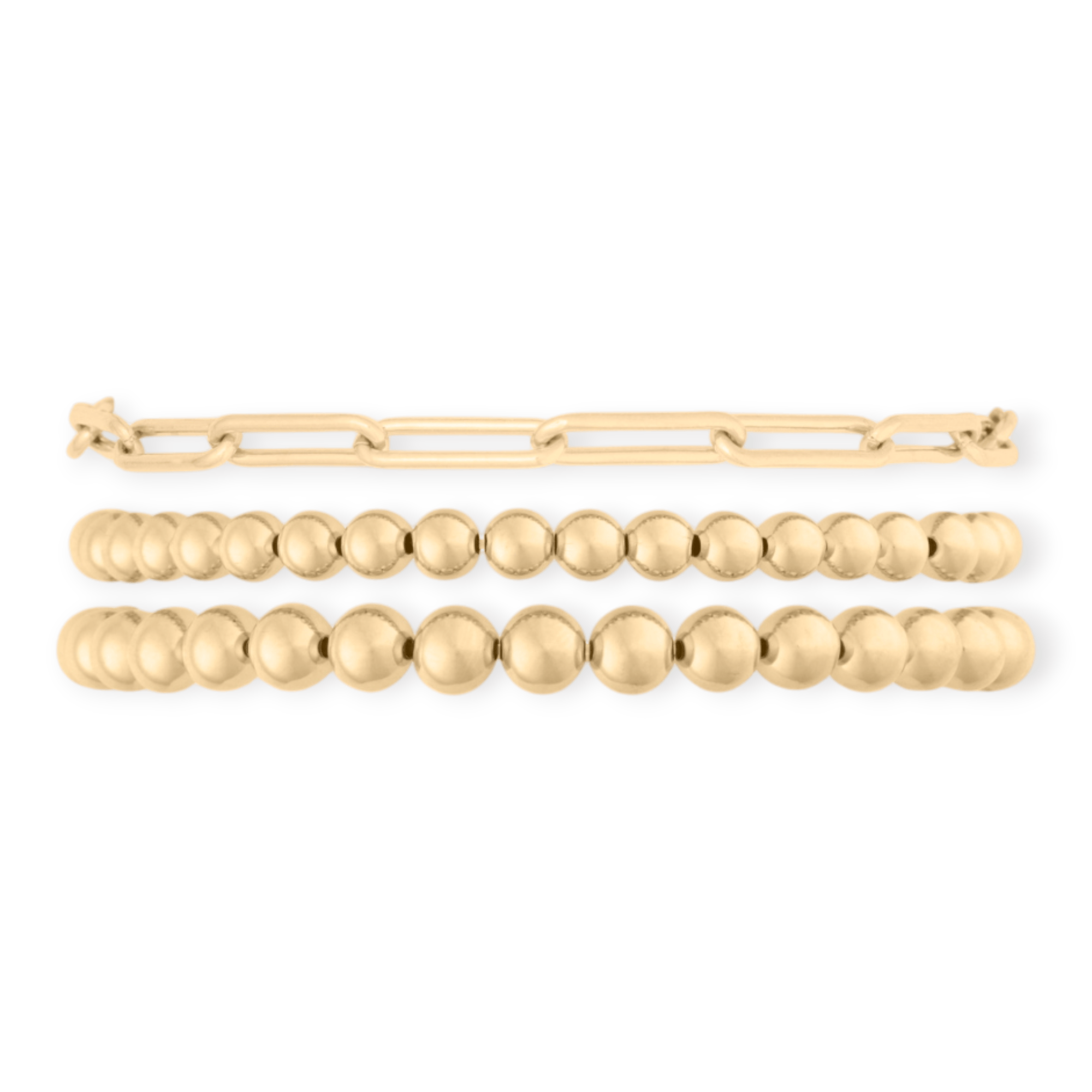 Cuffed by Nano LLC Chunky Paperclip + Juno Bracelet Triple Stack