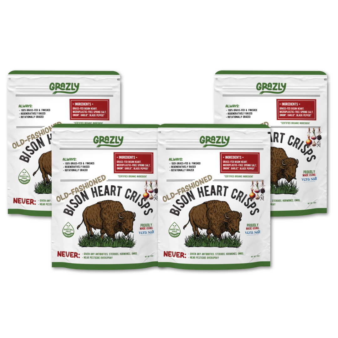 Bison Heart Crisps - 100% Grass-Fed/Finished - My American Goods