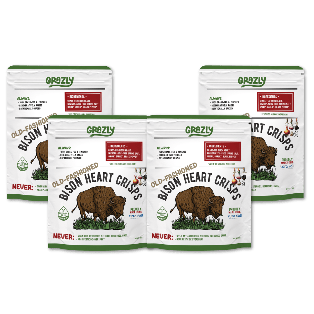 Bison Heart Crisps - 100% Grass-Fed/Finished - My American Goods