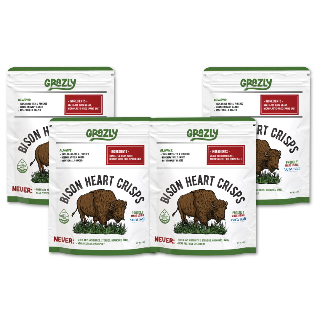 Bison Heart Crisps - 100% Grass-Fed/Finished - My American Goods