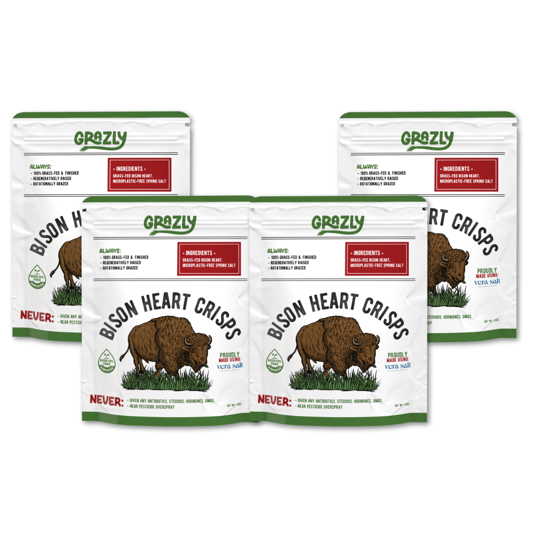 Bison Heart Crisps - 100% Grass-Fed/Finished - My American Goods