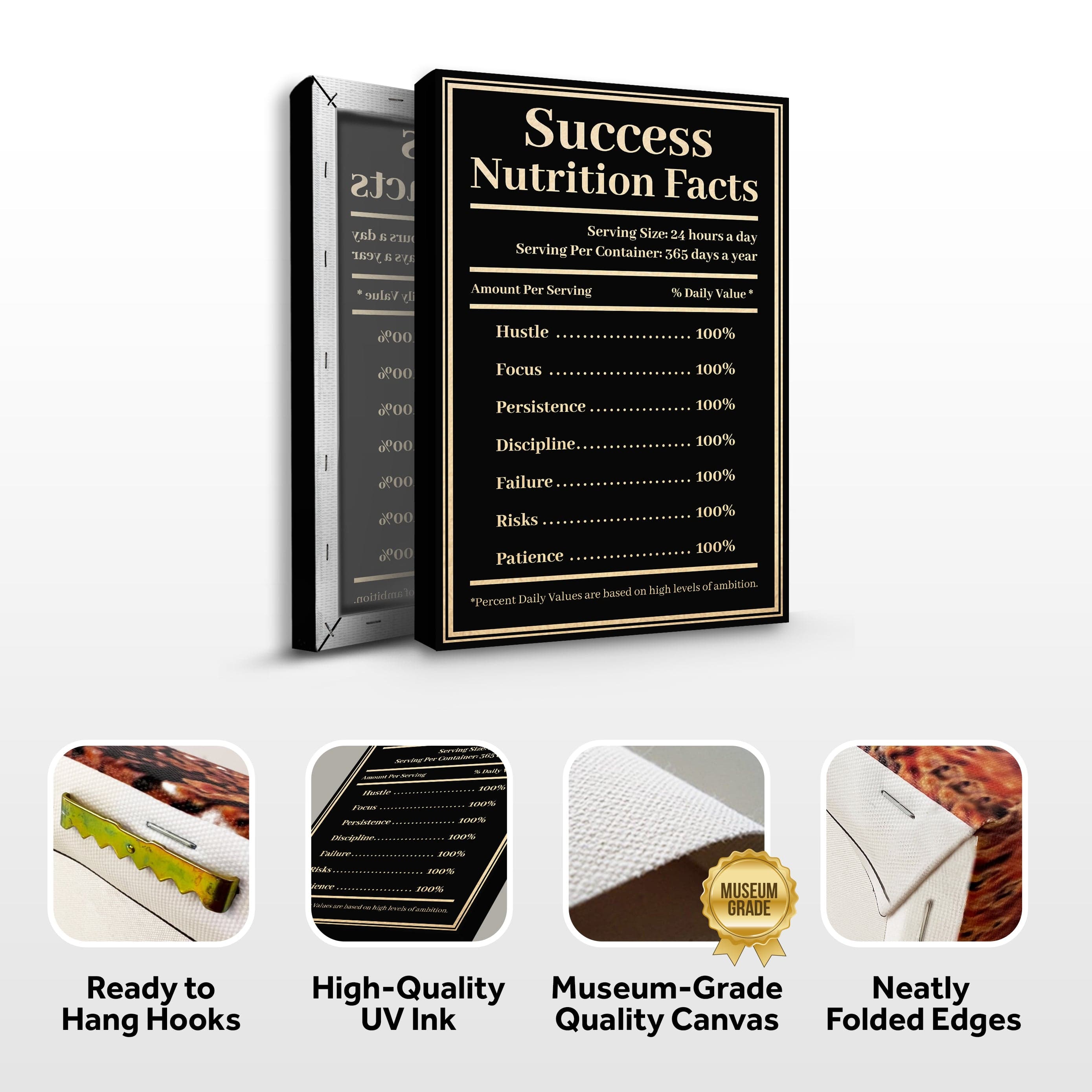 Tailored Canvases Canvas Ingredients For Success Motivational Wall Sign