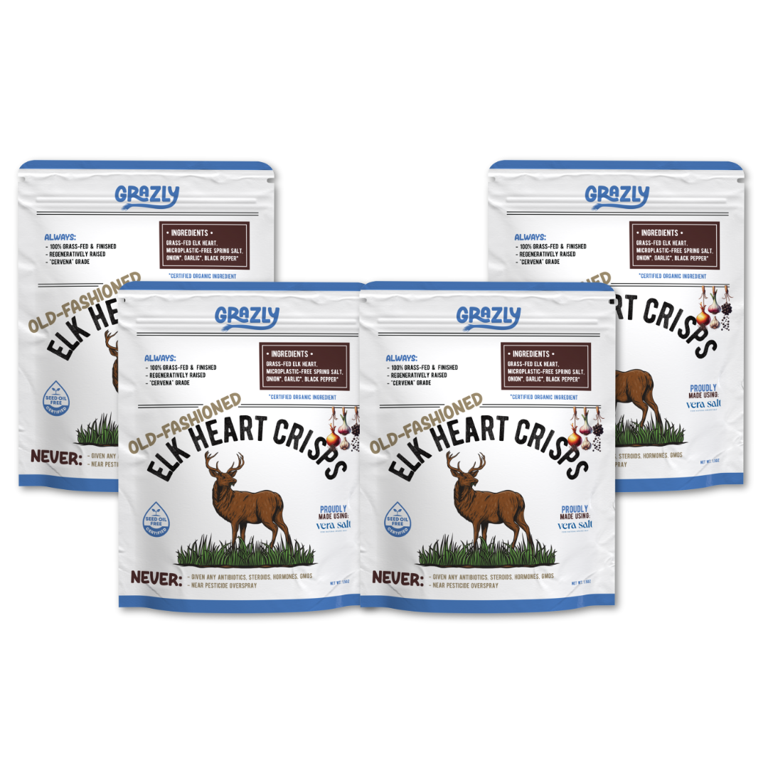 Elk Heart Crisps - 100% Grass-Fed/Finished - My American Goods