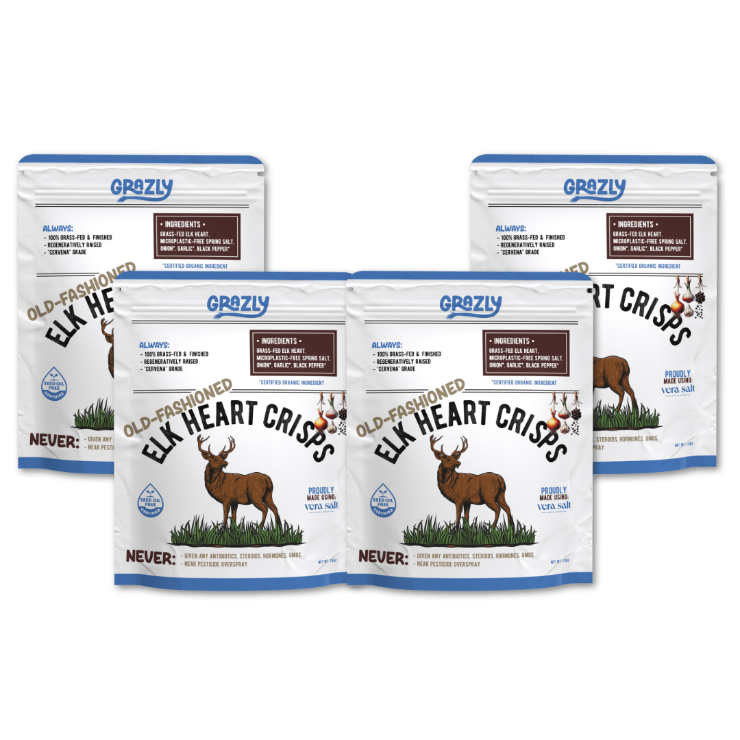 Elk Heart Crisps - 100% Grass-Fed/Finished - My American Goods