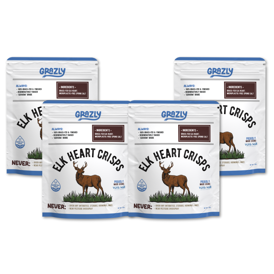 Elk Heart Crisps - 100% Grass-Fed/Finished - My American Goods