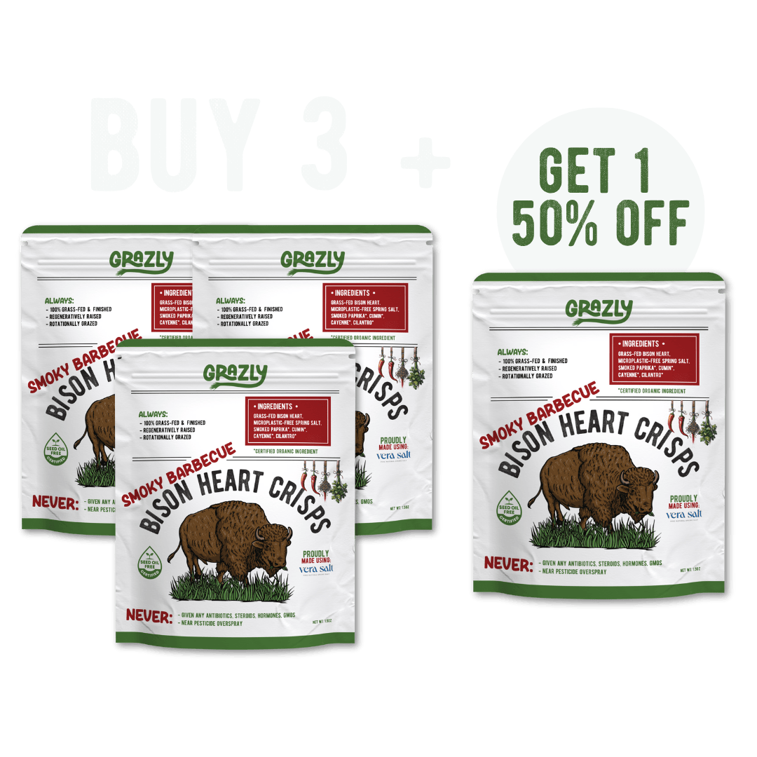 Bison Heart Crisps - 100% Grass-Fed/Finished - My American Goods